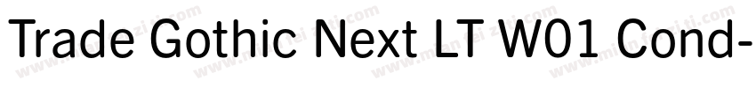Trade Gothic Next LT W01 Cond字体转换